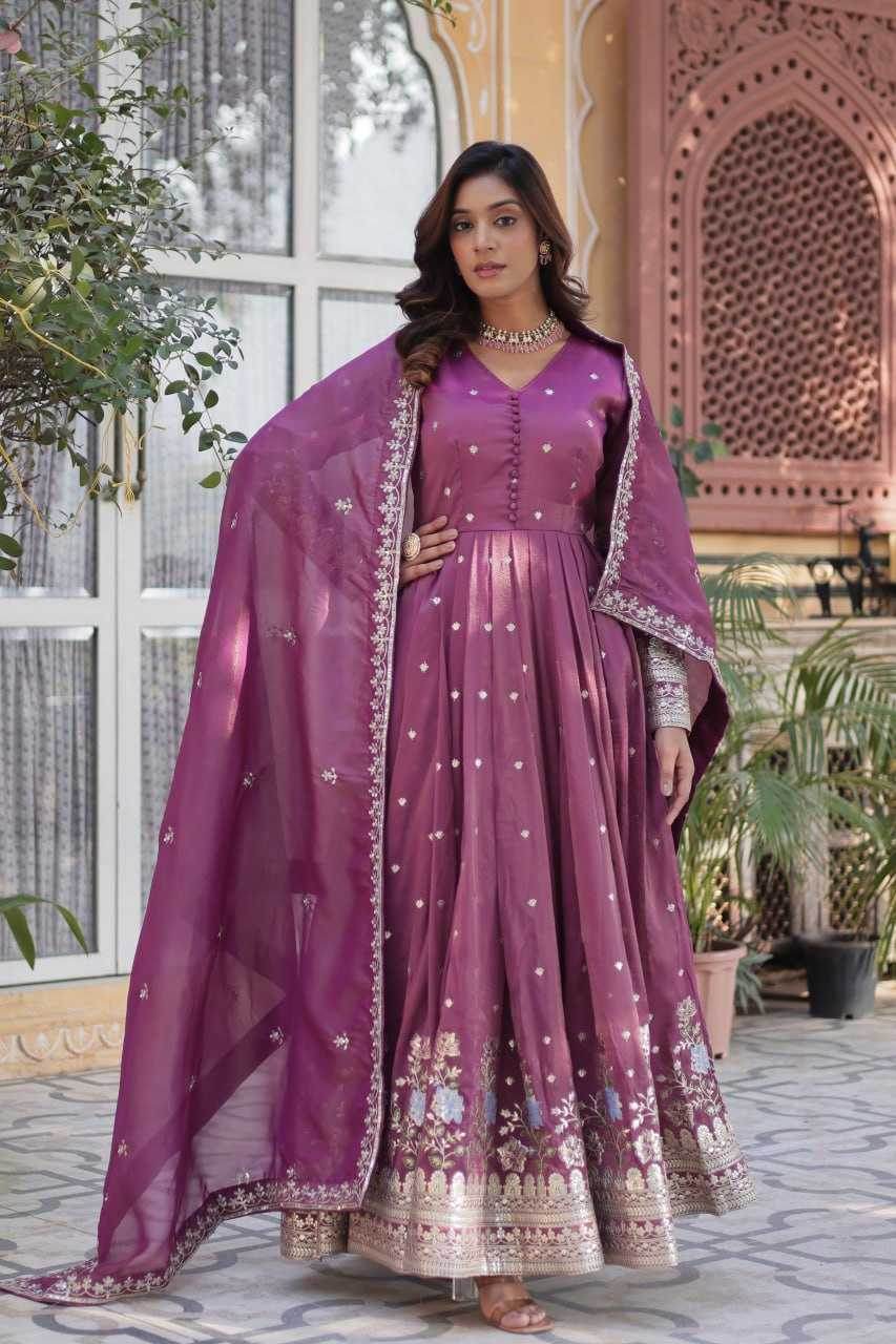 Embroidery Anarkali Long Gown - MYLUXURY LANE ENTERPRISE